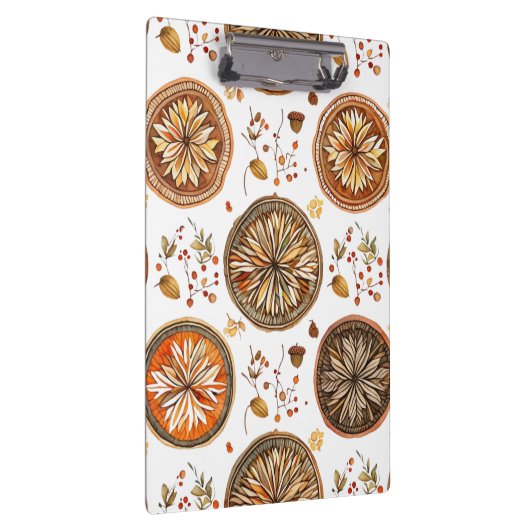 Autumn Mandala Pattern Klemmbrett (Rechts)