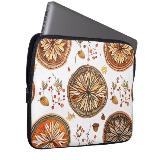 Autumn Mandala Pattern Laptopschutzhülle (Vorne Rechts)