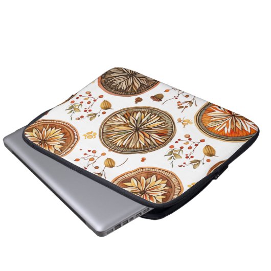 Autumn Mandala Pattern Laptopschutzhülle (Vorne Knopf)