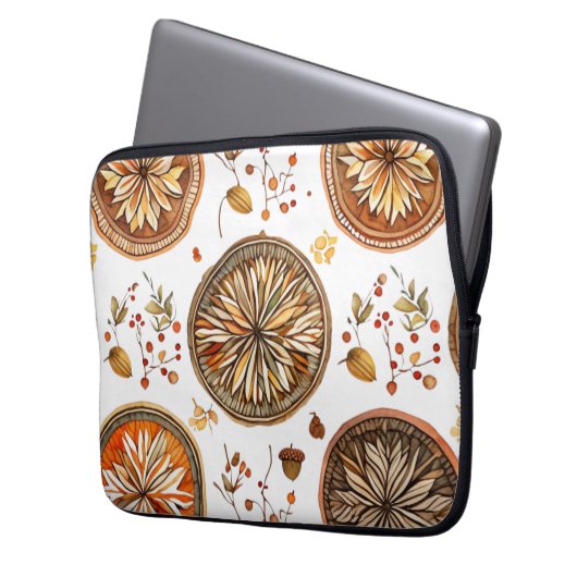 Autumn Mandala Pattern Laptopschutzhülle (Vorderseite Links)