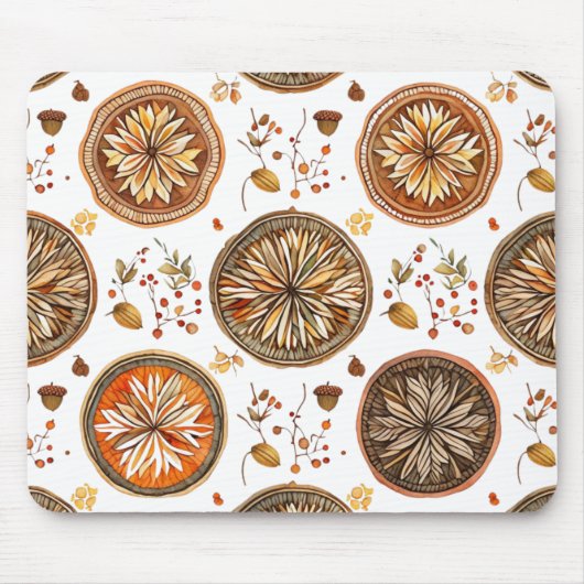 Autumn Mandala Pattern Mousepad (Vorne)