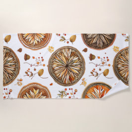 Autumn Mandala Pattern Strandtuch