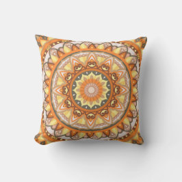 Autumn Mandala Throw Pillow Kissen