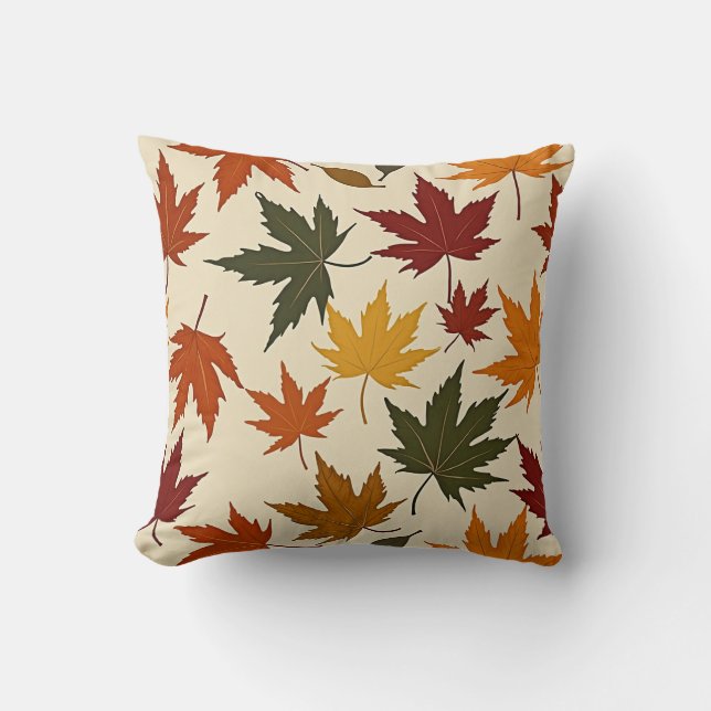 Autumn Maple Leaf Cushion Kissen (Vorderseite)