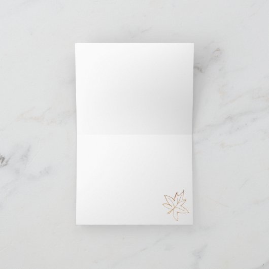 Autumn Maple leaf Edge Vielen Dank Dankeskarte (Innenseite)