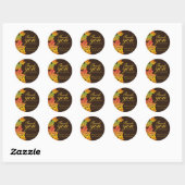 Autumn Maple Leaf Hochzeit Danke Sticker Brown (Blatt)