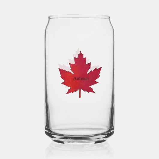 Autumn Maple Leaf Print Can Glass Dosenglas (Vorderseite)