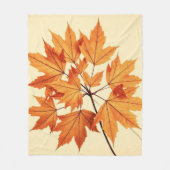 Autumn Maple Leaf Print: Fall Foliage Fleecedecke (Vorderseite)
