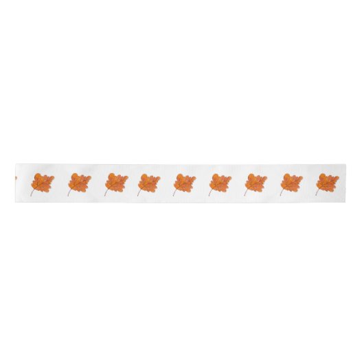 Autumn Maple Leaf Satin Ribbon Satinband (Vorderseite)