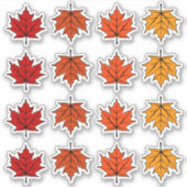 Autumn Maple Leaves Aufkleber (Vorderseite)