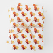 “Autumn Maple Leaves” Gift Wrap Geschenkpapier Set (Beispiel)