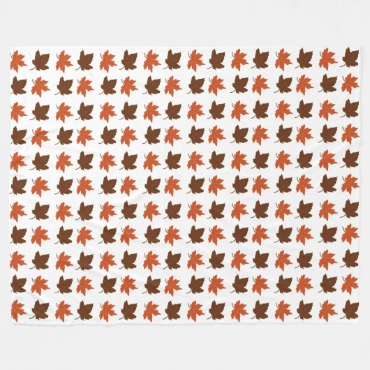 Autumn Maple Leaves Pattern Fleecedecke (Vorderseite (Horizontal))
