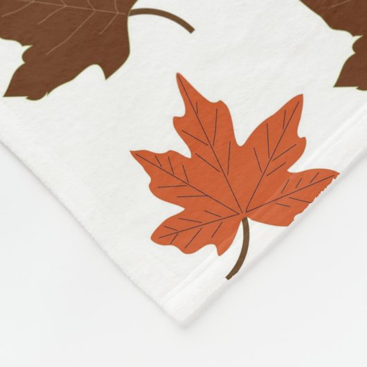Autumn Maple Leaves Pattern Fleecedecke (Ecke)