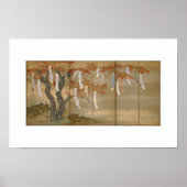 "Autumn Maples with Poem Slips" von Tosa Mitsuoki Poster (Vorne)