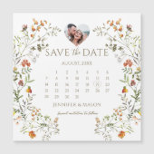 Autumn Meadow Blumen Save the Date Foto Magnet (Vorderseite)