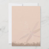 Autumn Meadow Dragonfly Beige Brautparty Einladung (Rückseite)