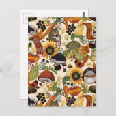 Autumn Medley Pattern Postkarte (Vorne/Hinten)