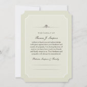 Autumn Memorial Dankeschön Card Einladung (Rückseite)