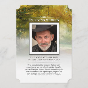 Autumn Memorial Dankeschön Card Einladung