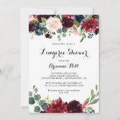 Autumn Modern Calligraphy Bridal Lingerie Dusche Einladung (Vorderseite)