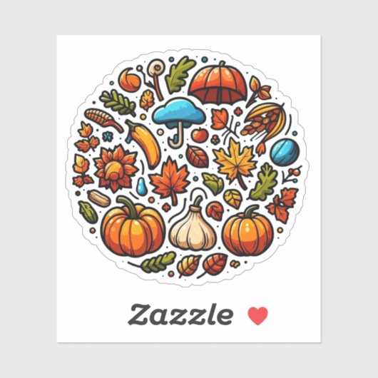 Autumn Mood: Happy Season / Fall Sticker #1 (Blatt)