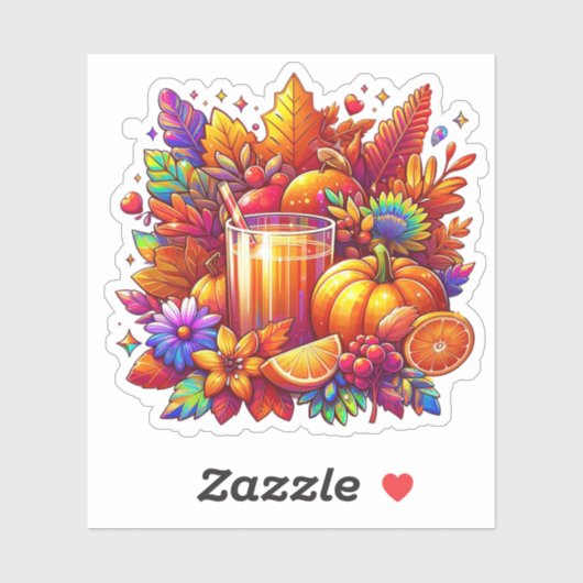 Autumn Mood: Happy Season / Fall Sticker #12 (Blatt)