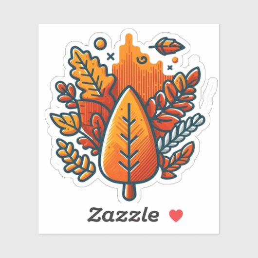 Autumn Mood: Happy Season / Leaf Sticker #1 (Blatt)