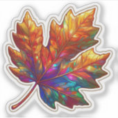 Autumn Mood: Happy Season / Leaf Sticker #17 (Vorderseite)