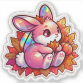 Autumn Mood: Happy Season / Pink Bunny Sticker #14 (Vorderseite)