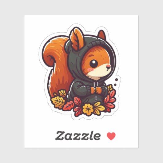 Autumn Mood: Happy Season / Squirrel Sticker #2 (Blatt)