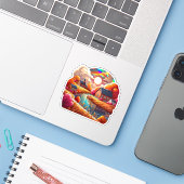 Autumn Mood: Happy Season / Village Sticker #1 (Laptop mit iPhone)