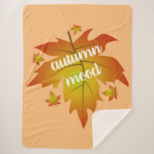 Autumn mood typography maple leaves sherpadecke