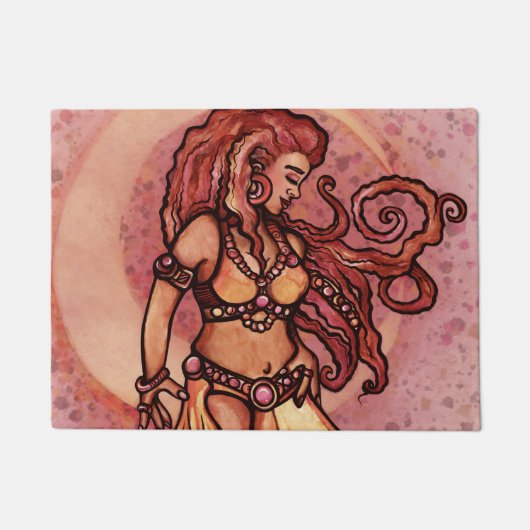 Autumn Moon Belly Dancer Goddess Fußmatte (Vorderseite)