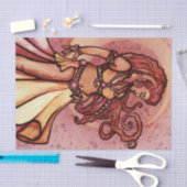 Autumn Moon Belly Dancer Goddess Seidenpapier (Handwerk)