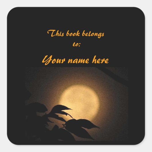 Autumn Moon Buchzeichen Sticker (Vorderseite)