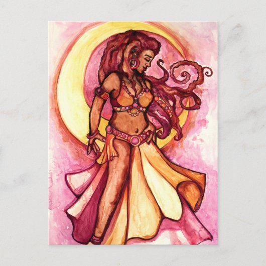 Autumn Moon Goddess Bly Dancer Postkarte (Vorderseite)