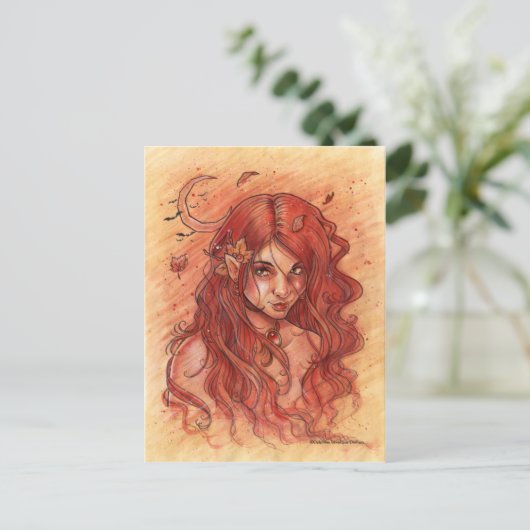 Autumn Moon Postcard Postkarte (Stehend Vorderseite)