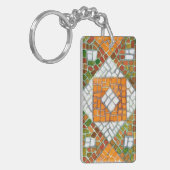 AUTUMN MOSAIC Rectangle Akryllischer Schlüsselanhä Schlüsselanhänger (Vorderseite links)