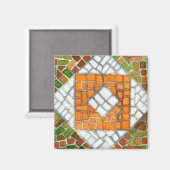 AUTUMN MOSAIC Square Magnet (Vorderseite/Rückseite)
