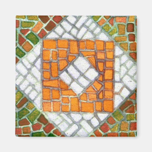 AUTUMN MOSAIC Square Magnet (Vorne)