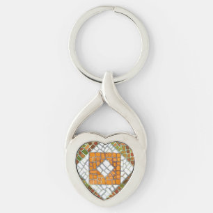 AUTUMN MOSAIC Twisted Heart Keychain Schlüsselanhänger