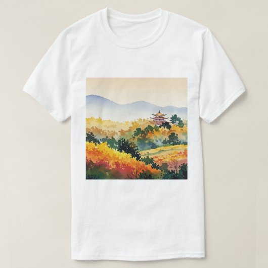 Autumn mountain landscape T-Shirt (Design vorne)