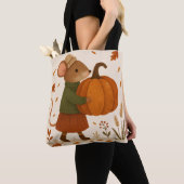 Autumn Mouse with Pumpkin - Whimsical Fall Illuste Tasche (Von Nahem)