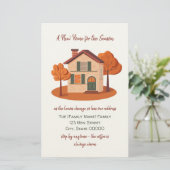 Autumn Moving Announcement Card Briefpapier (Stehend Vorderseite)