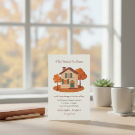 Autumn Moving Announcement Card Briefpapier