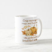 Autumn Mug - Cozy Morning with Pumpkins & Croissan Kaffeetasse (VorderseiteRechts)