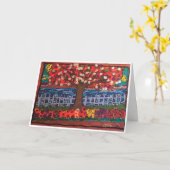 AUTUMN MULTICOLORED BAUM UND WASSERMALERIE KARTE (Gelbe Blume)