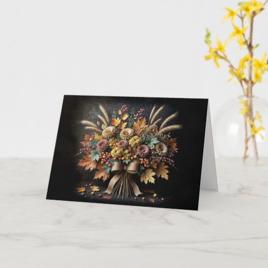 Autumn Mum Birthday Bouquet Karte (Gelbe Blume)