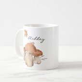 Autumn Mushroom Leaf Watercolor Kaffeetasse (Vorderseite Links)
