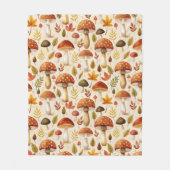Autumn Mushrooms Fleecedecke (Vorderseite)